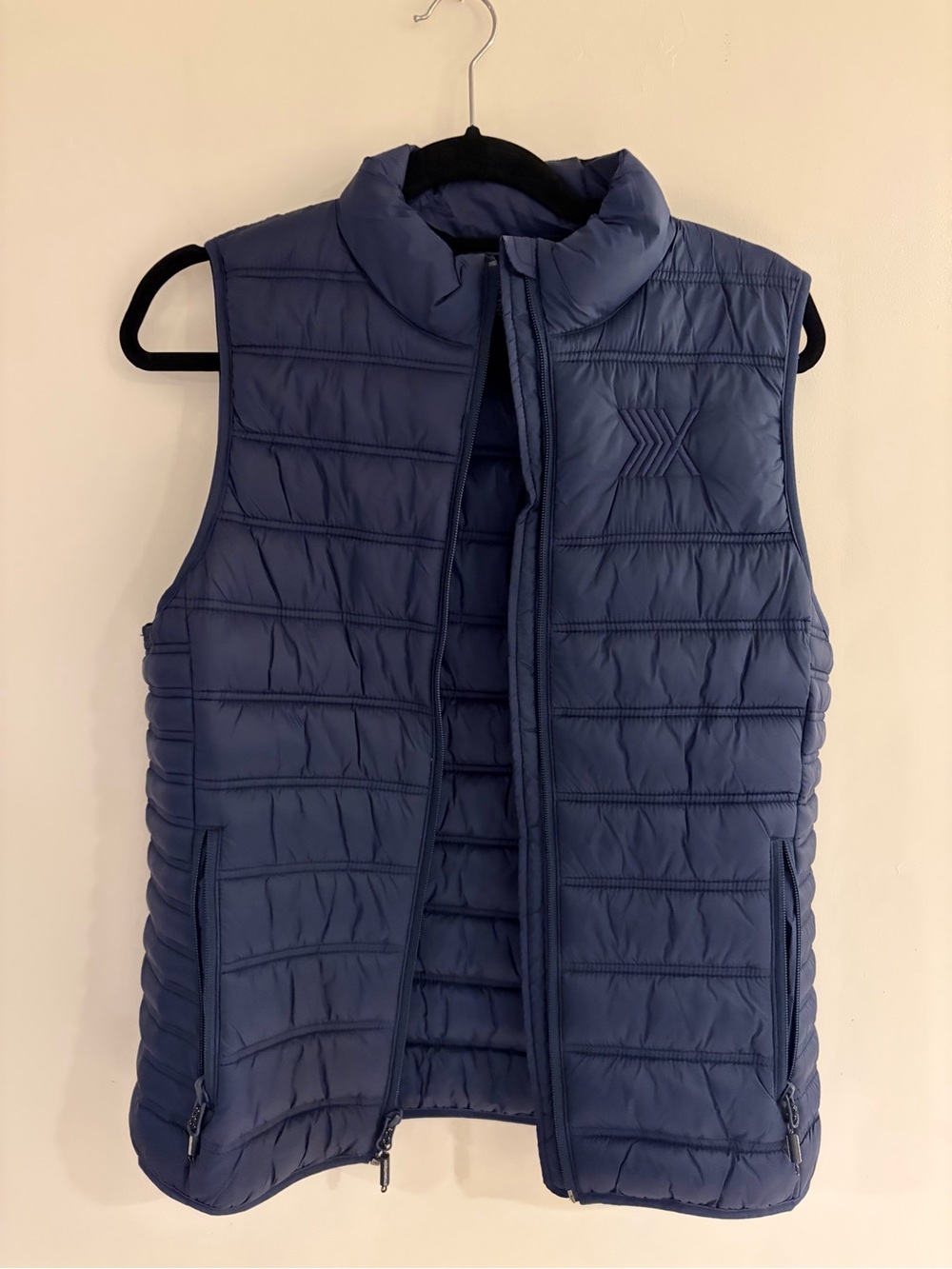 Women Navy Quilted Puffer Vest - Sleeveless Jacket